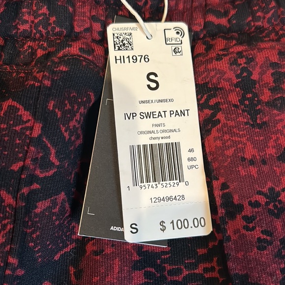 NWT ADIDAS x IVY PARK cherry snakeskin jogger sweat pants size S/M - Picture 4 of 14